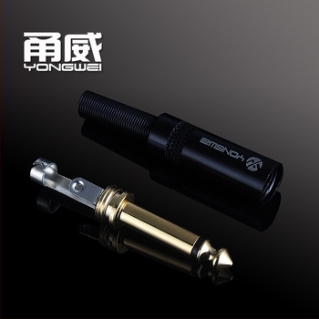 Yongwei zlatni audio konektor, 2-žilni / 3-žilni, ROHS certifikat, za gitaru i mikrofon