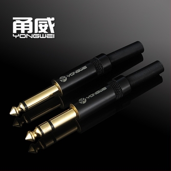 Yongwei zlatni audio konektor, 2-žilni / 3-žilni, ROHS certifikat, za gitaru i mikrofon