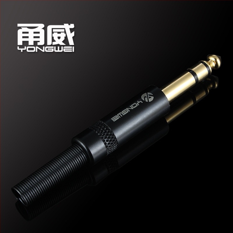 Yongwei zlatni audio konektor, 2-žilni / 3-žilni, ROHS certifikat, za gitaru i mikrofon