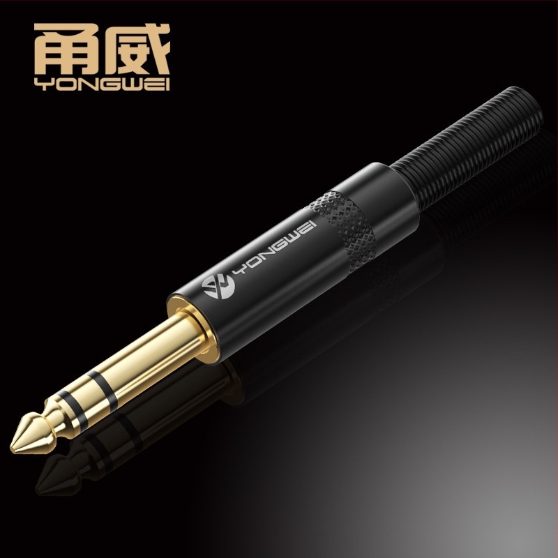 Yongwei zlatni audio konektor, 2-žilni / 3-žilni, ROHS certifikat, za gitaru i mikrofon