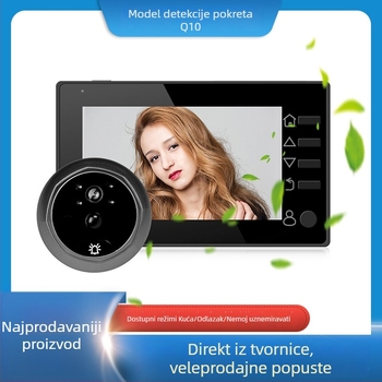 Video zvono za vrata cat's-eye s infracrvenim noćnim vidom i HD kamerom, model Q10/X10, napajanje litijskom baterijom 3.7V