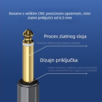 Audio kabel, zlatom pozlaćeni dvostruki vodiči, OFC bakreni vodiči, CCC certifikat, Gold Leaf D22