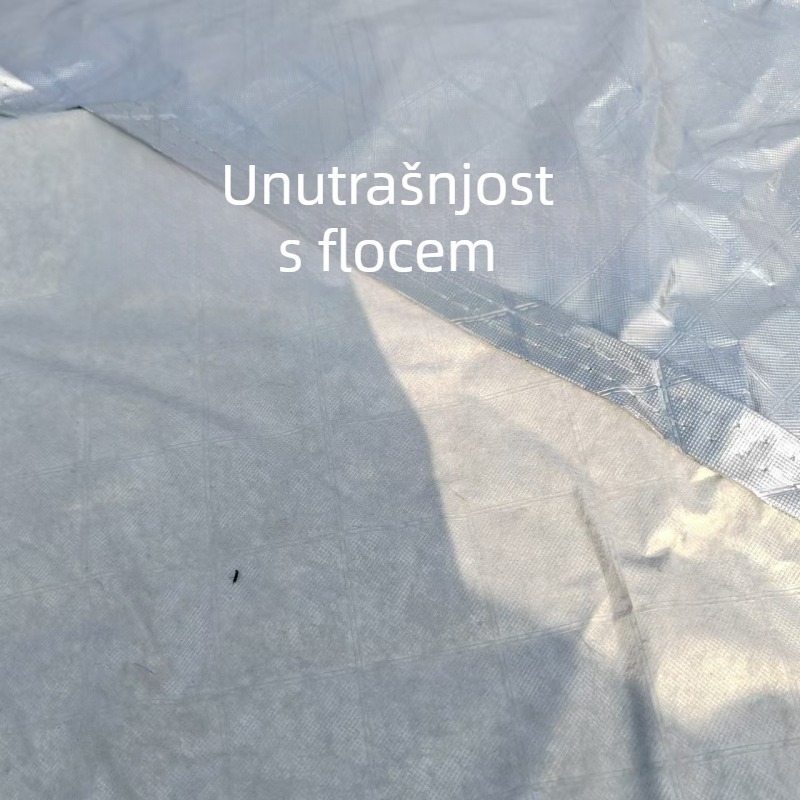Poklopac motora za auto — izoliran, zaštita od lišća i ptica izmeta; materijal: PEVA + aluminijska folija + baršun; kompatibilan sa sedanima, SUV-ima i MPV-ima; mogućnost prilagodbe; marka New Era