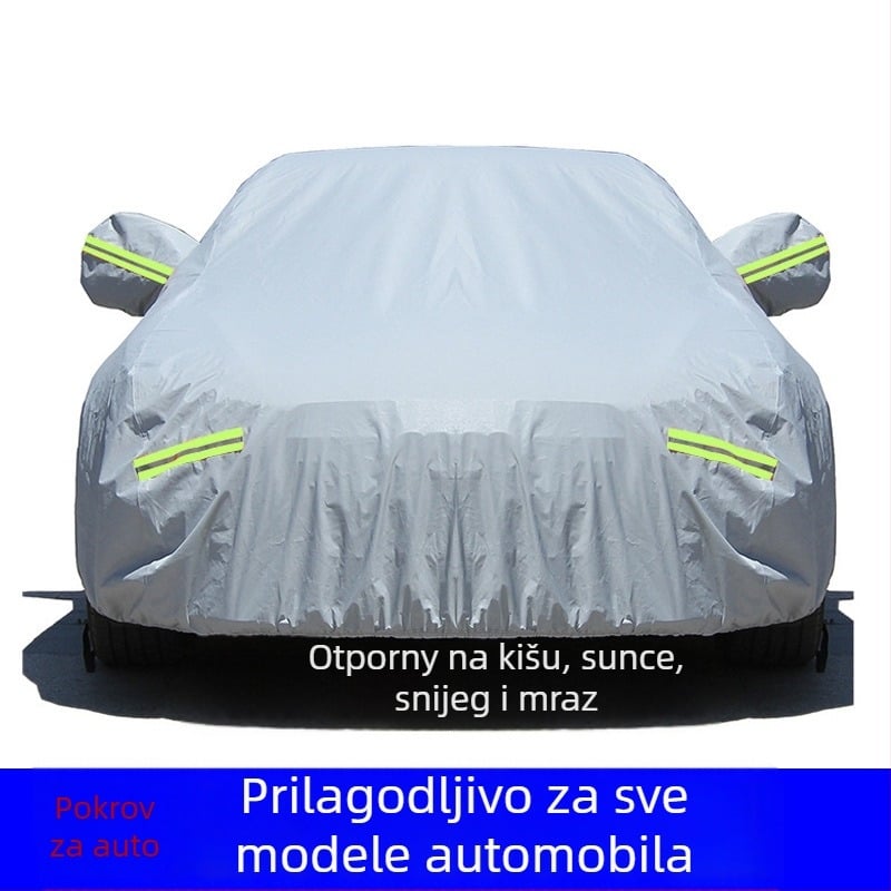 Gruba navlaka za auto od pamučnog baršuna s izolacijom, zaštita od snijega, kiše i sunca, otisak logotipa