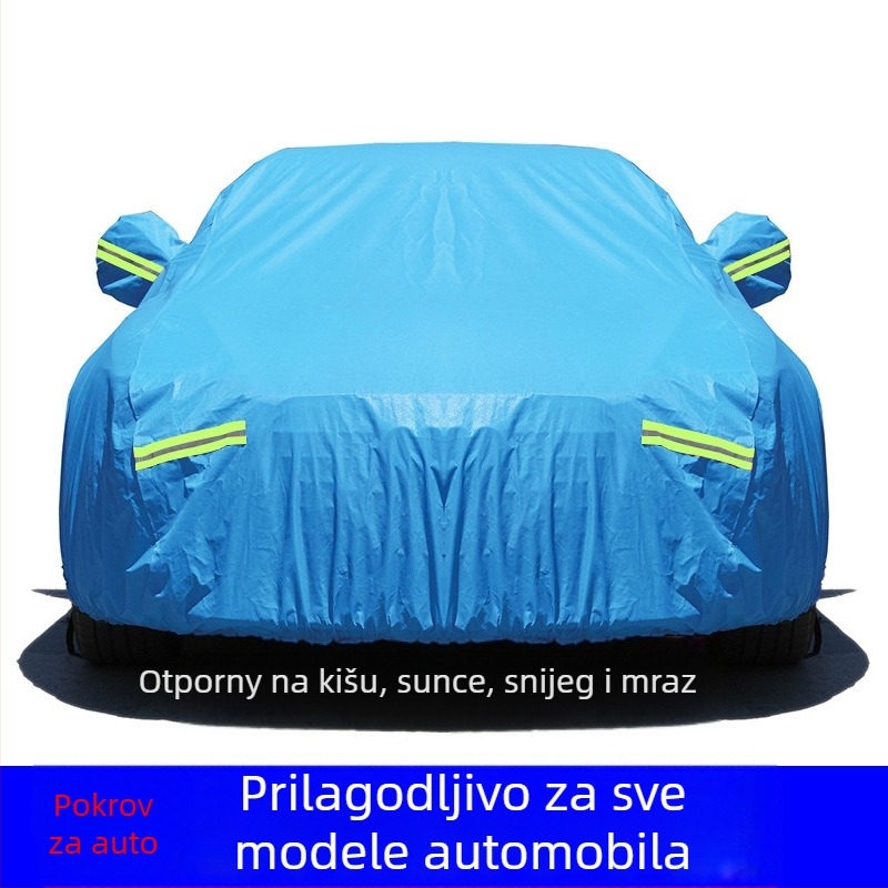 Gruba navlaka za auto od pamučnog baršuna s izolacijom, zaštita od snijega, kiše i sunca, otisak logotipa