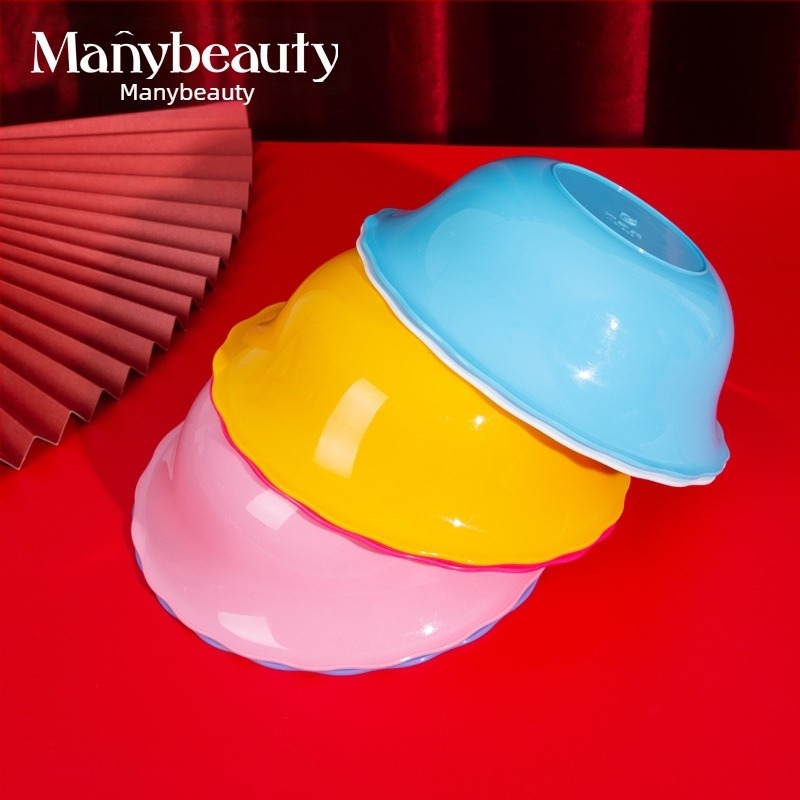 Plastična posuda za pranje lica s čipkastim obrubom, za kozmetičke alate, salonska upotreba, otporna na padanje