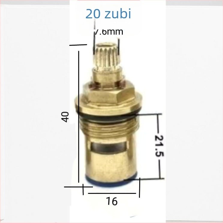 LX6778 Laboratorijsko jezgro ventila – bakar, 90° okret, maksimalna temperatura 90°C