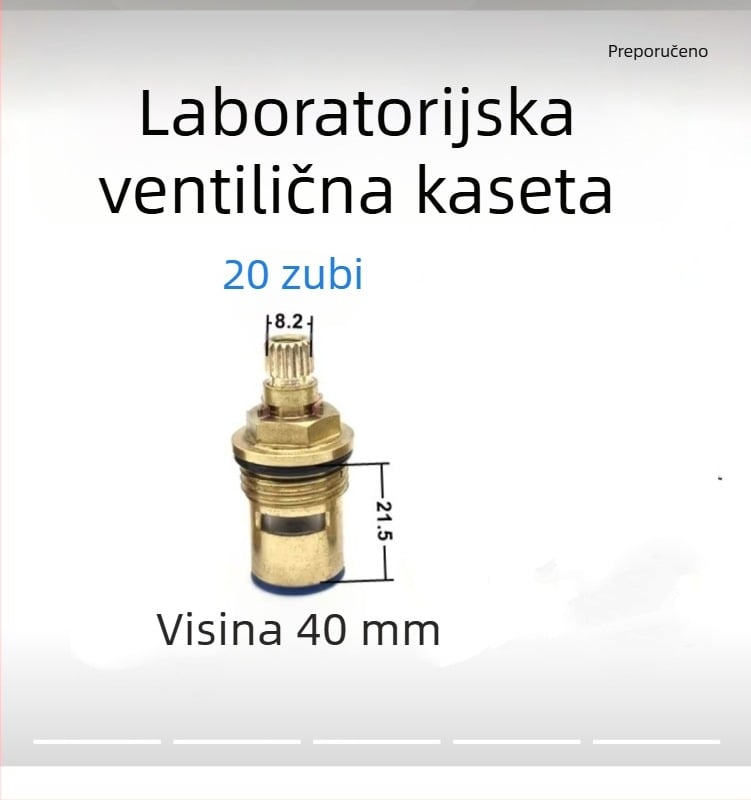 LX6778 Laboratorijsko jezgro ventila – bakar, 90° okret, maksimalna temperatura 90°C