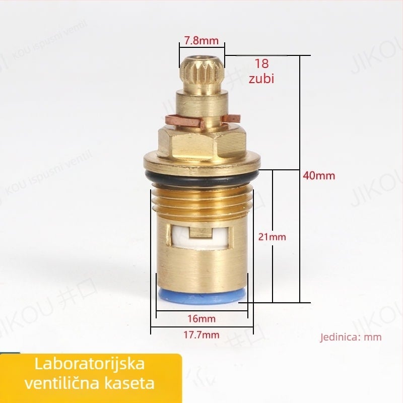 LX6778 Laboratorijsko jezgro ventila – bakar, 90° okret, maksimalna temperatura 90°C