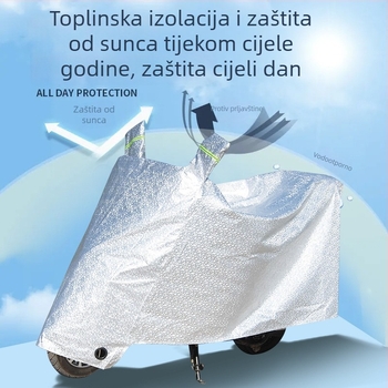 Navlaka za električna vozila za motocikle i električna vozila — aluminijska folija, Yi Anda; otporna na kišu, zaštita od sunca, protiv krađe, zaštita od prašine