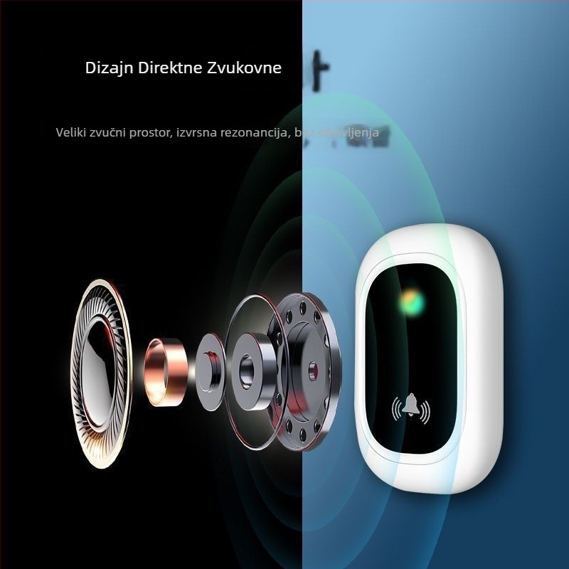 Bežični video zvono za vrata s daljinskim upravljačem velike domete i zvukom visoke glasnoće za kućnu upotrebu; Napajanje: Drugo; Napon: Drugo V; Potrošnja: Drugo W