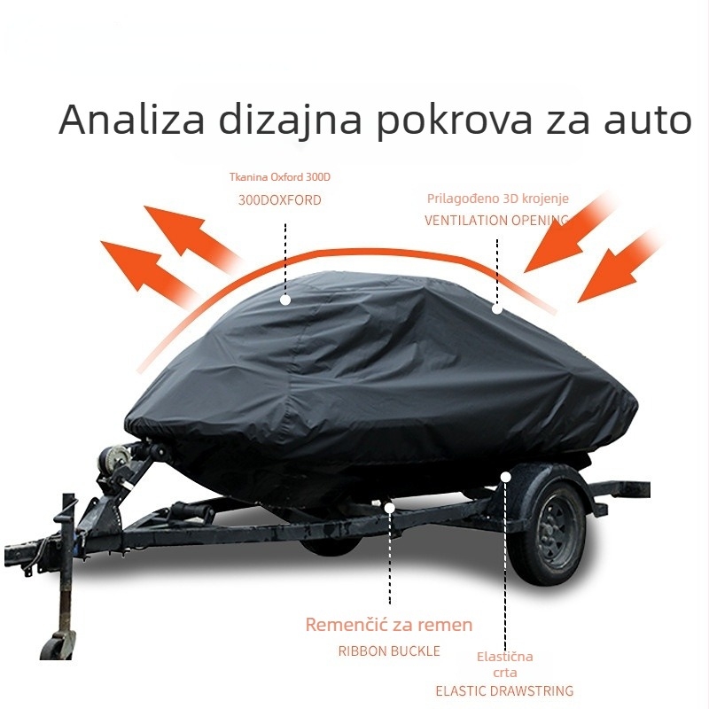 Pokrov za motorni brod od Oxford platna, mogućnost prilagodbe, prikladan za motorni brod i brod, marke Nothing