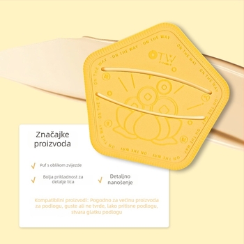 otw Puder puff za suhi i mokri puder – izuzetno mekan PU bez lateksa, kapljastog i nepravilnog oblika, 1 paket