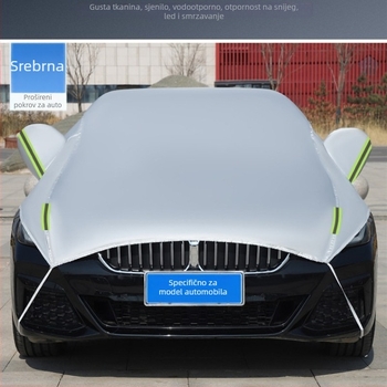 Shenghong Polovična navlaka za automobil – Četiri godišnja doba, Debeli pamuk velur, Zaštita od sunca, kiše i snijega, Kompatibilno s 99% modela