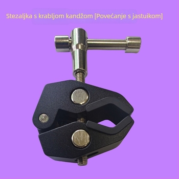 U potpuno metalni fiksni klip za fotografske opreme, aluminijska legura, nosivost 2-5 kg, težina 123 g, Crab Claw Clamp i Eagle Beak Clip