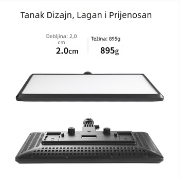 LED panel za dopunsko osvjetljenje, model A111, napajanje baterijom, prenosno za vanjsku fotografiju i prijenos uživo, dvostruka temperatura boje 2500-9900K, snaga 10-50W