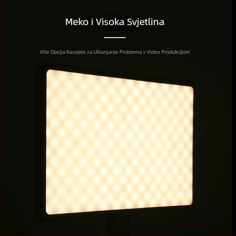 LED panel za dopunsko osvjetljenje, model A111, napajanje baterijom, prenosno za vanjsku fotografiju i prijenos uživo, dvostruka temperatura boje 2500-9900K, snaga 10-50W