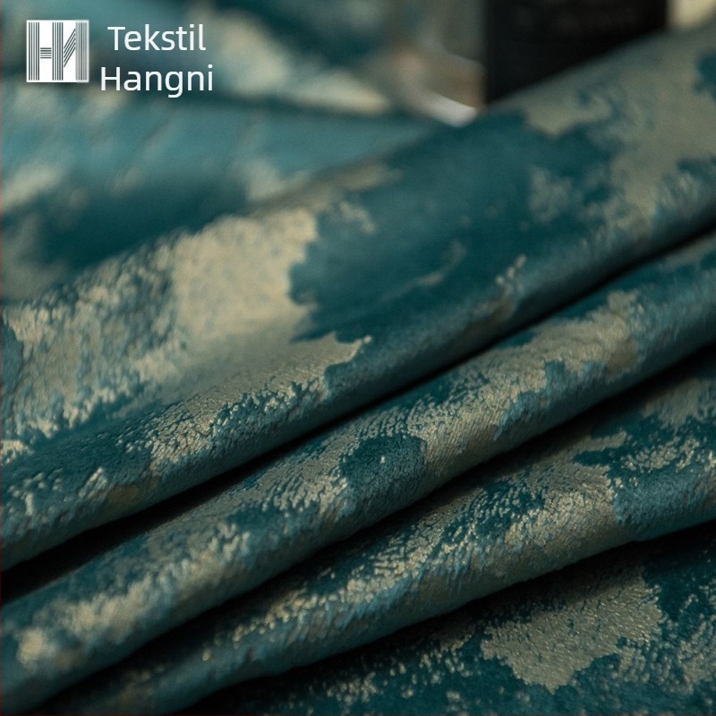 Baršunaste zavjese s brončanim otiskom i poluotamnjenjem 40-70% | Poliester