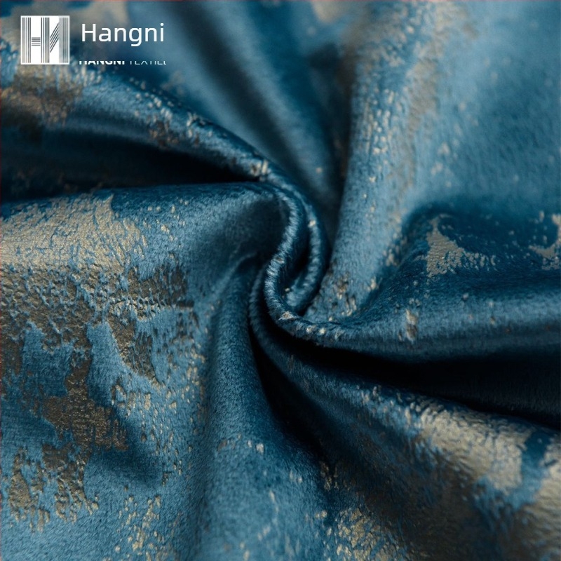 Baršunaste zavjese s brončanim otiskom i poluotamnjenjem 40-70% | Poliester