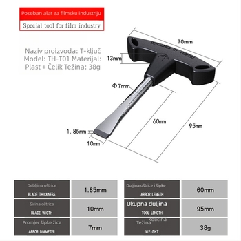Teng Pot TH-T01 odvijač s T-držkom za vijčane spojeve 1/4–3/8, plastika + čelik, nosivost 6–10 kg