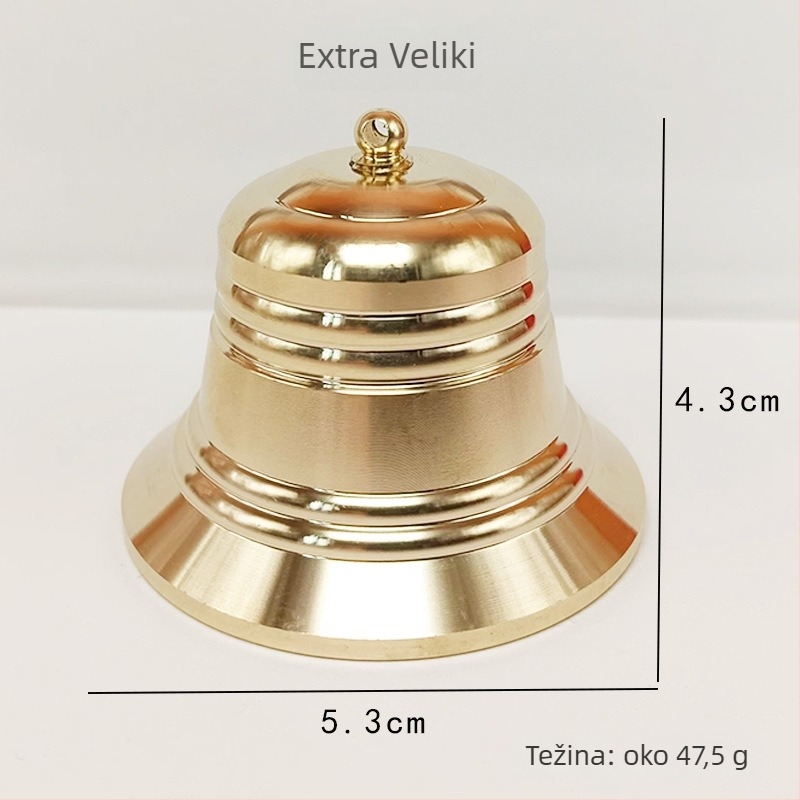 Bakreni zvončić za visi – kineskog stila metalni ukras, za ured/ hram/ hotel, pakirano u PP vrećicu