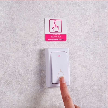 Bežični zvonac za vrata, bez baterija, dugi domet, 36 tonova zvona, model CMF968-W, AC 100–240V