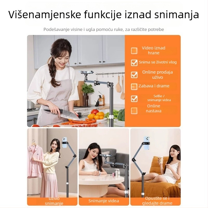 Stativ za nadzvučno snimanje, metalna konstrukcija; nosivost 2–5 kg; promjer cijevi 28/25/23 mm; 3 odjeljka; težina 2.8 kg