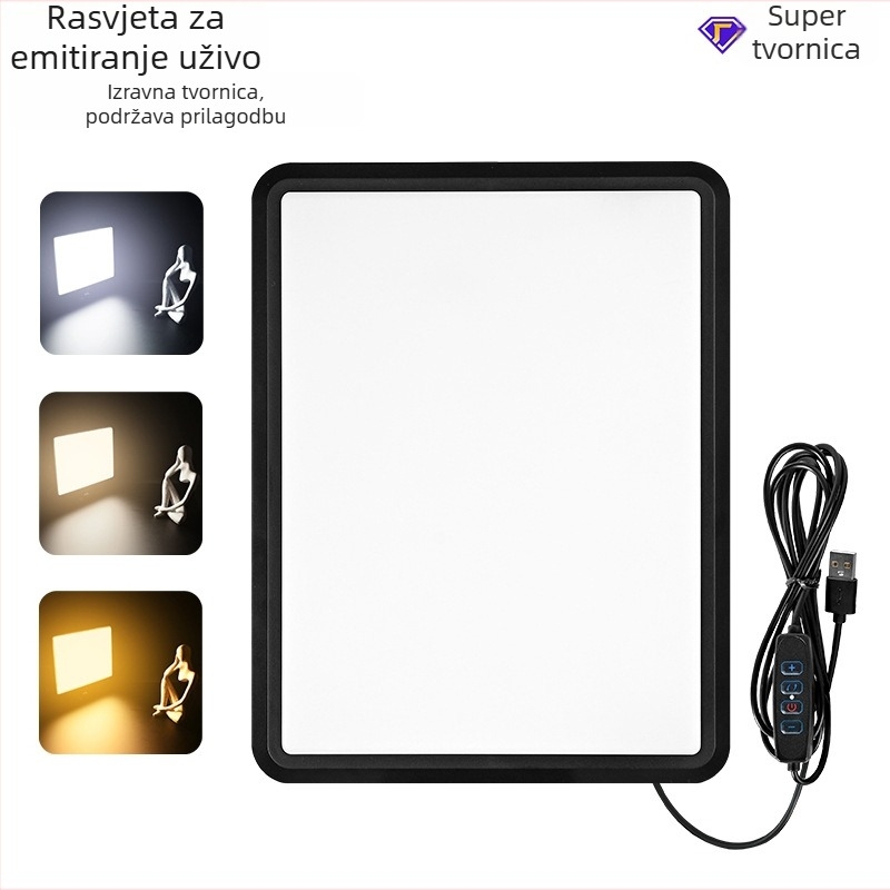 LED rasvjeta za dopunu za stolni live streaming, 5V, 12–15W, model Y-8/Y-12, 9-stupanjsko podešavanje