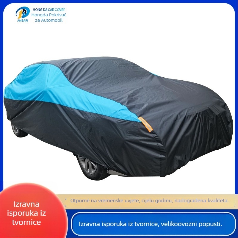 Hongda najlonska navlaka za auto – zaštita od sunca, vodootporna, toplinska izolacija, univerzalno prilagođavanje, mogućnost prilagođavanja