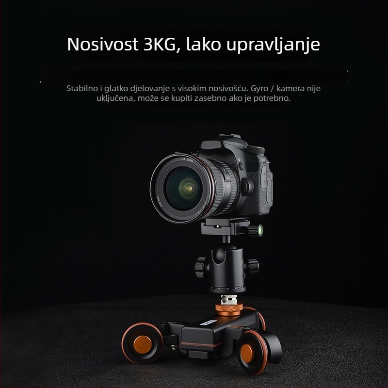 Električni klizački okvir za DSLR i pametni telefon, bežični daljinski upravljač, aluminijska zlitina, nosivost do 3 kg, model L4X, YELANGU Wolf King, kompatibilan sa svim DSLR i kućnim DV kamerama, ravno i zakrivljeno snimanje