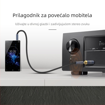 Choseal/Akihabara audio adapter, 3,5 mm na 6,5 mm, stereo priključak