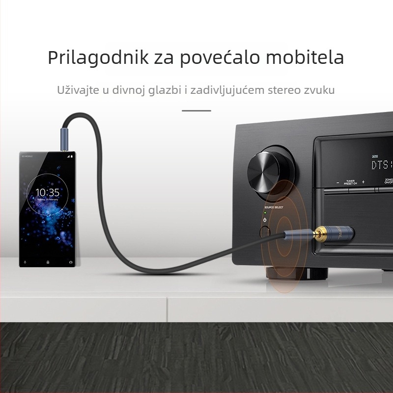 Choseal/Akihabara audio adapter, 3,5 mm na 6,5 mm, stereo priključak