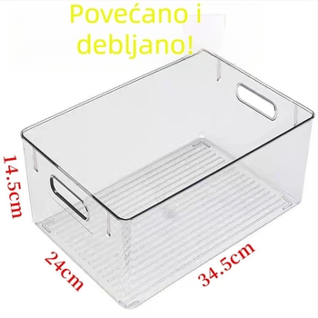 Stolna kutija za pohranu PET, 12L, bez poklopca, pogodna za dnevni boravak, spavaću sobu i radnu sobu