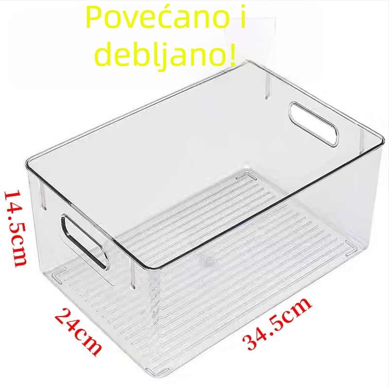 Stolna kutija za pohranu PET, 12L, bez poklopca, pogodna za dnevni boravak, spavaću sobu i radnu sobu