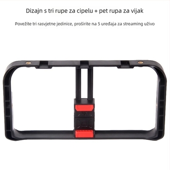 Ručni stalak za mobitel s navojem 1/4 inča – plastični, nosivost do 2 kg, masa 0,13 kg, za snimanje videa i prijenos uživo
