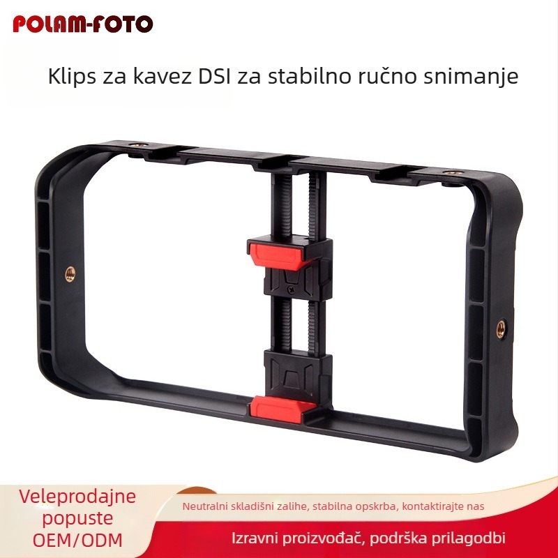 Ručni stalak za mobitel s navojem 1/4 inča – plastični, nosivost do 2 kg, masa 0,13 kg, za snimanje videa i prijenos uživo