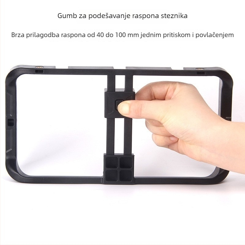 Ručni stalak za mobitel s navojem 1/4 inča – plastični, nosivost do 2 kg, masa 0,13 kg, za snimanje videa i prijenos uživo