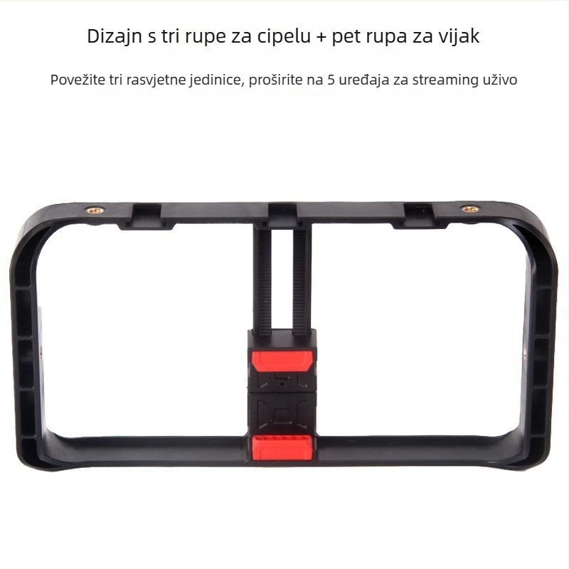 Ručni stalak za mobitel s navojem 1/4 inča – plastični, nosivost do 2 kg, masa 0,13 kg, za snimanje videa i prijenos uživo