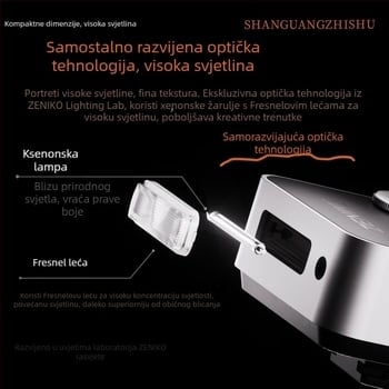 Bljeskalica za fotoaparat ZA12, dvostruki okretni regulator, retro dizajn, metalno kućište, za ID fotografije