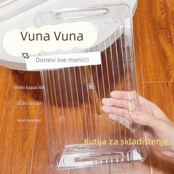 Kutija za ladicu – otvoreni plastični organizator, 2L, PET materijal (80–99% nov), japanski stil, za stolni prostor/studentski dom kozmetika i sitnice