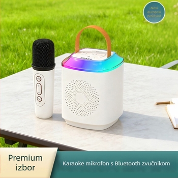 Dječji prijenosni karaoke zvučnik s integriranim mikrofonom, HF530, Bluetooth 5.3, 10W, ugrađena baterija 1200–2000 mAh, SNR ≥85 dB, frekvencijski raspon 100 Hz–20 kHz