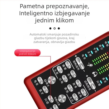 S16 Karta zvuka za livestream s posvećenim mikrofonom (Bluetooth 5.0; 60 Hz–15 kHz; SNR ≥75 dB; Ugrađena baterija)