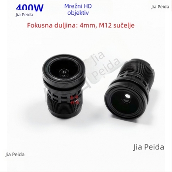Industrijski objektiv za kamere, žarišna duljina 4 mm, infracrveno StarLight, M12 sučelje