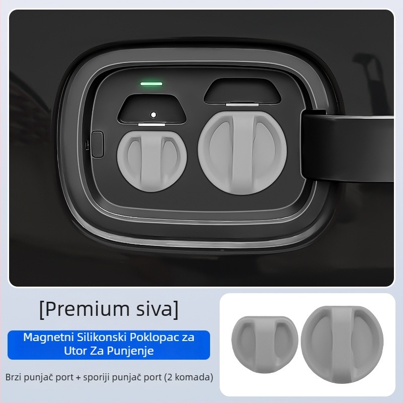 Zaštitni poklop priključka za punjenje električnih vozila — silikon, magnetsko zatvaranje, otporan na prašinu i vodu