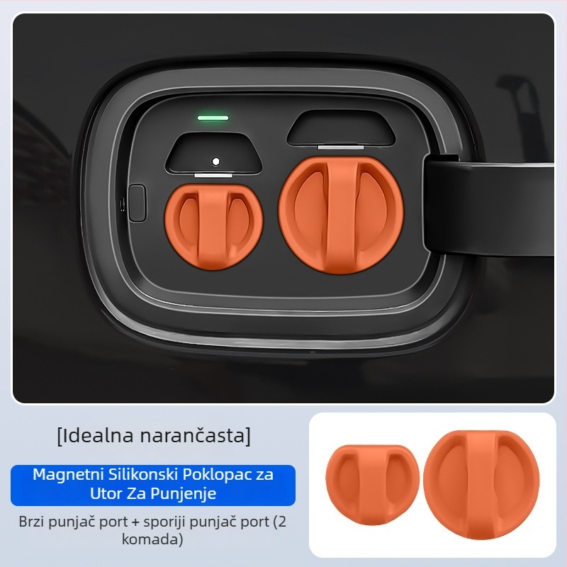 Zaštitni poklop priključka za punjenje električnih vozila — silikon, magnetsko zatvaranje, otporan na prašinu i vodu