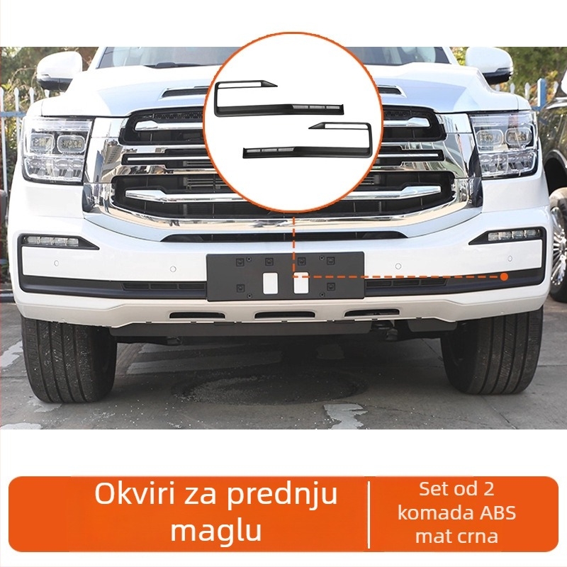 Kromirani komplet za ukras prozora i rešetke Tank 500 (2022–2026) – ABS materijal, automobilni model