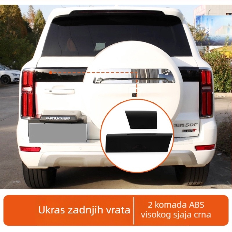 Kromirani komplet za ukras prozora i rešetke Tank 500 (2022–2026) – ABS materijal, automobilni model
