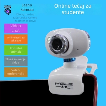 USB webkamera s ugrađenim mikrofonom, klip za stolno i prijenosno računalo, 2 MP senzor, 640x480 rezolucija, 30fps, Plug‑and‑Play