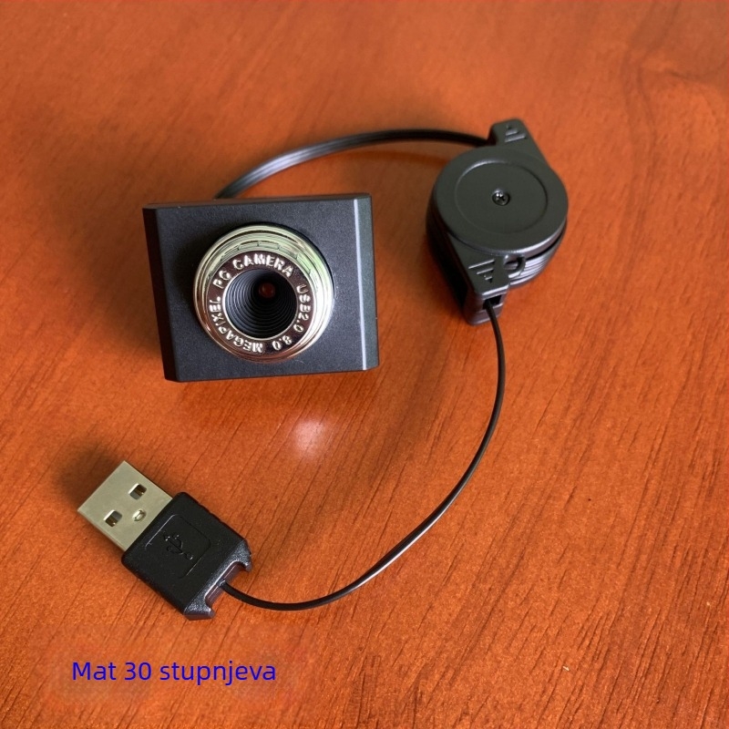 USB kamera za Raspberry Pi 4/5 s ugrađenim mikrofonom, 1080p (1920x1080), 30fps, bez upravljačkih programa