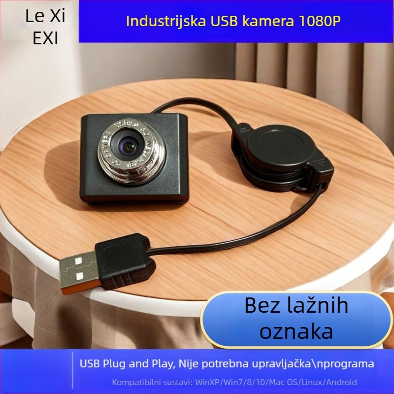USB kamera za Raspberry Pi 4/5 s ugrađenim mikrofonom, 1080p (1920x1080), 30fps, bez upravljačkih programa